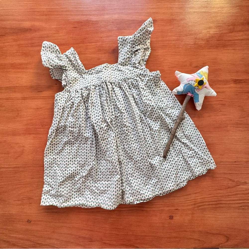 White Dress with mini floral pattern